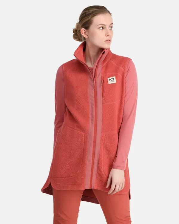 Women's Sanne Pile Vest Long Lightweight Utility Vest