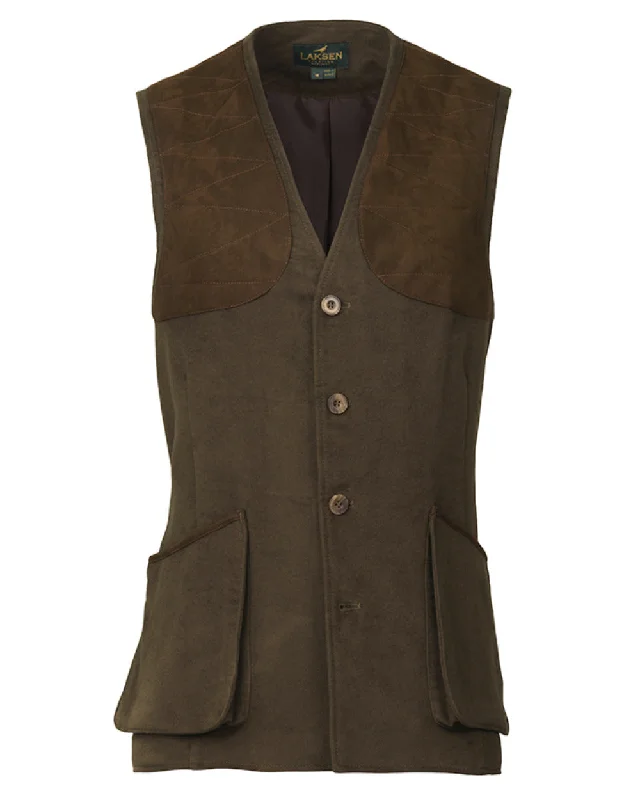 Laksen Belgravia Moleskin Leith Shooting Vest Cropped Denim Vest