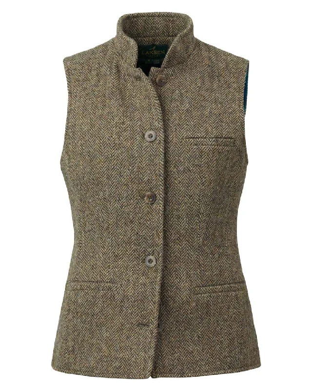 Laksen Hopnell Fife Tweed Vest Hooded Long Vest