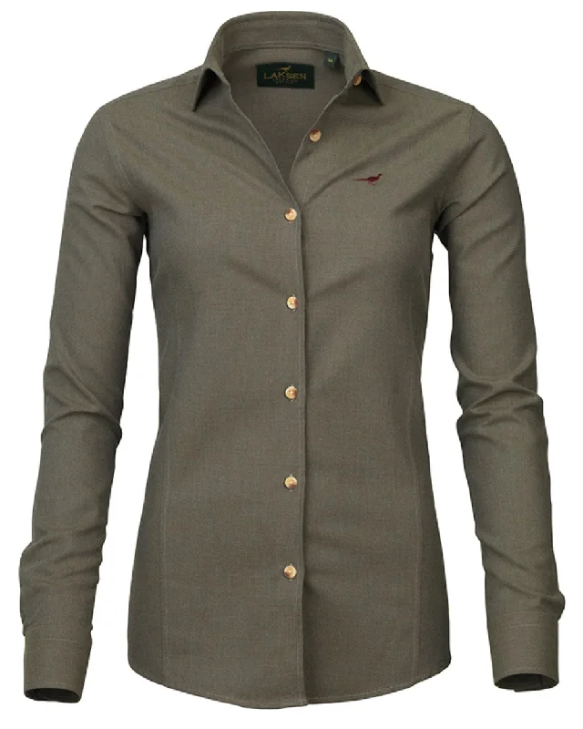 Laksen Olivia Brushed Cotton Shirt Everyday Stylish Blouse