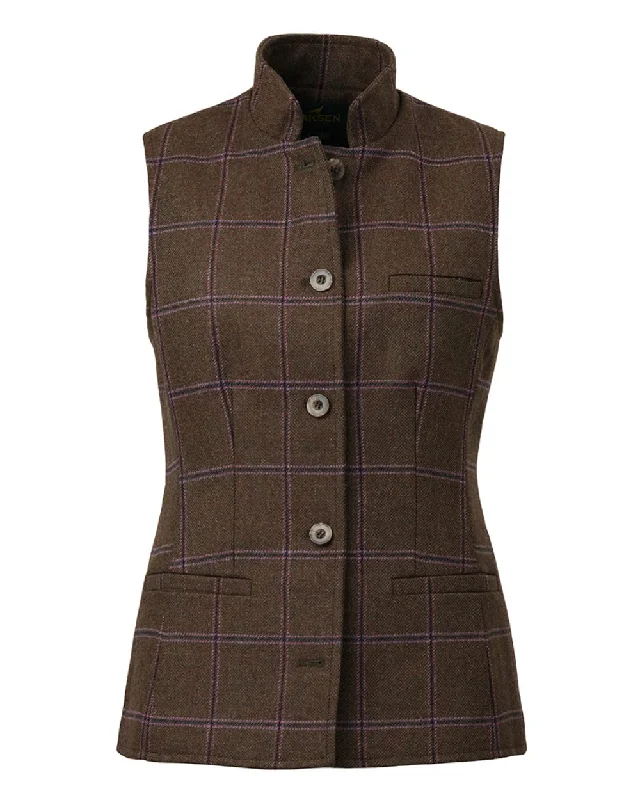 Laksen Pippa Fife Tweed Vest Fashion-Forward Vest Coat