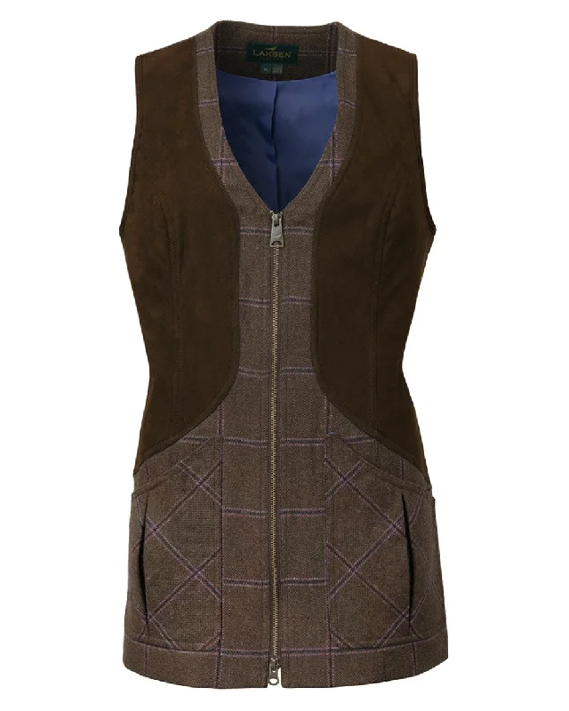 Laksen Pippa Linhope Tweed Zip Shooting Vest Classic Workwear Vest