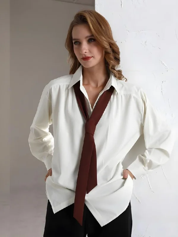 Light Academia Classic Shirt Peter Pan Collar Blouse