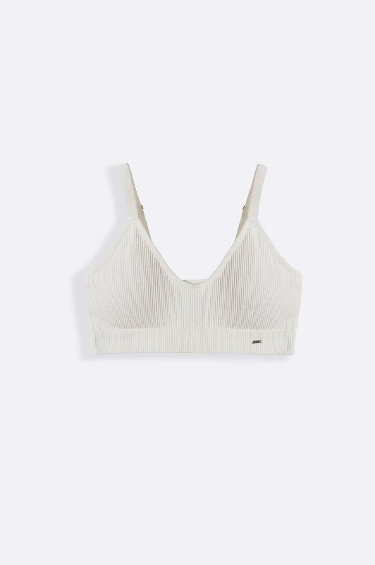 LIGHTLY PADDED BRALETTE High-Collar Puffer Vest