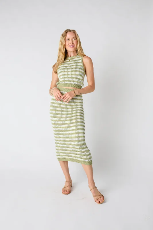 Lime and Coconut Skirt striped tank top