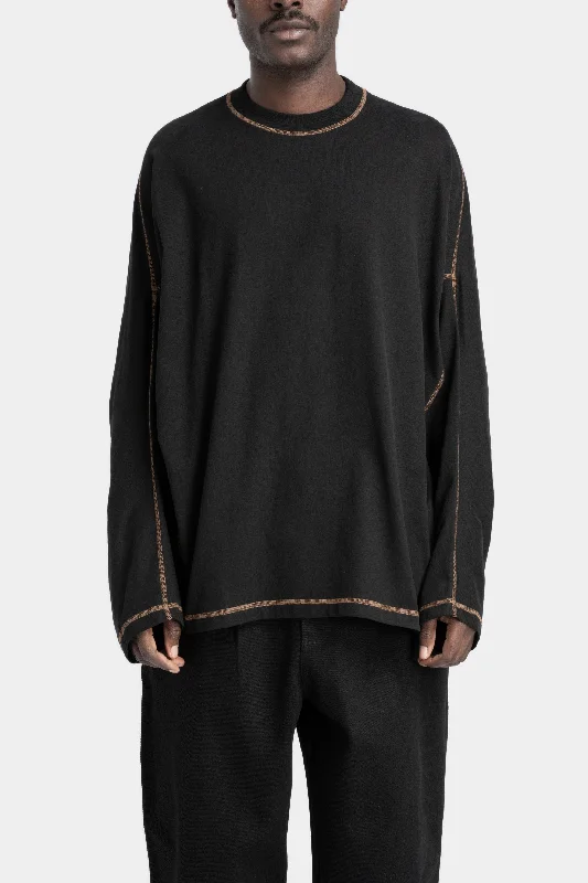 Long sleeve overlock crewneck T-Shirt long tank top