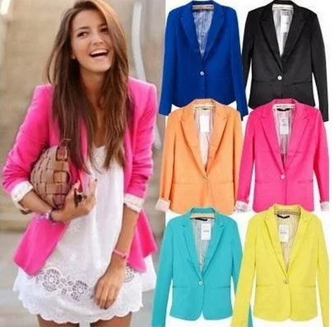 Lowest Fall Promotion  blazer women suit blazer foldable brand jacket  spandex with lining Vogue refresh blazers Free shipping Women's Party Jacket