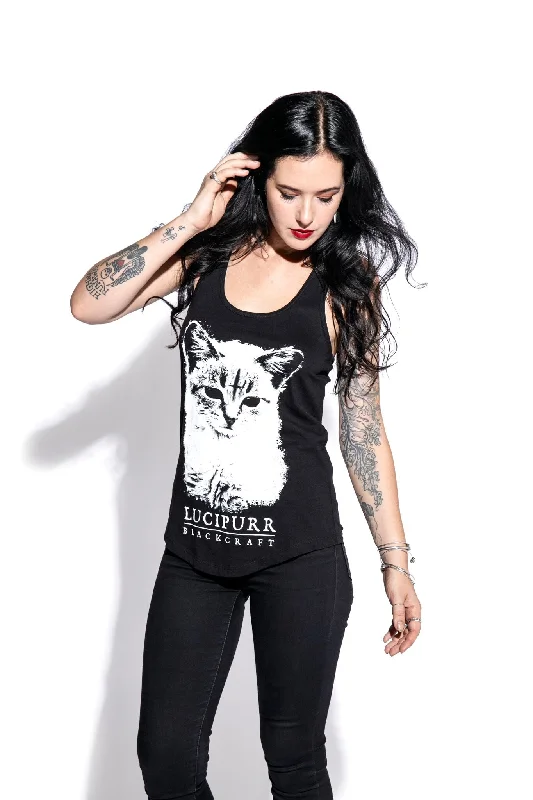 Lucipurr - Racerback Tank Quilted Hooded Vest