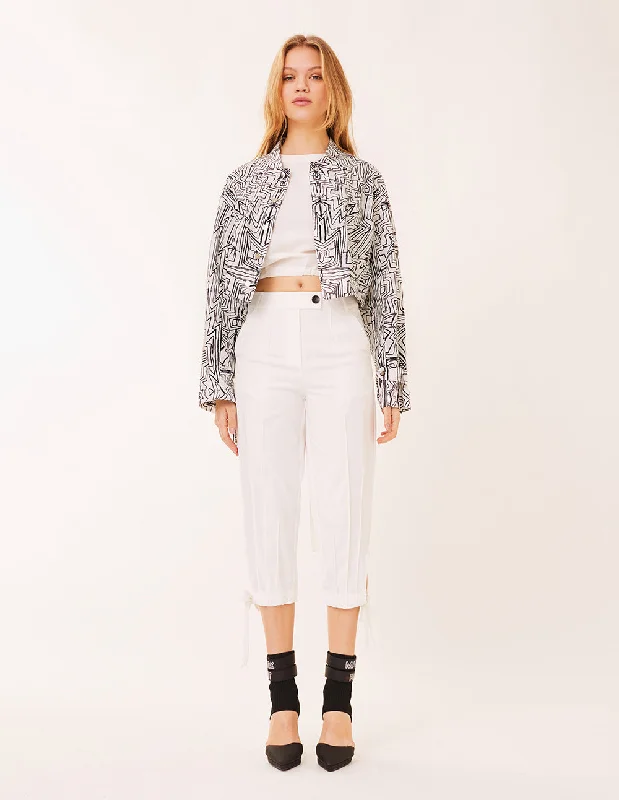 MARK FAST WOMEN GRAFFITI PRINTED BASEBALL JACKET Women's Unique Blazer