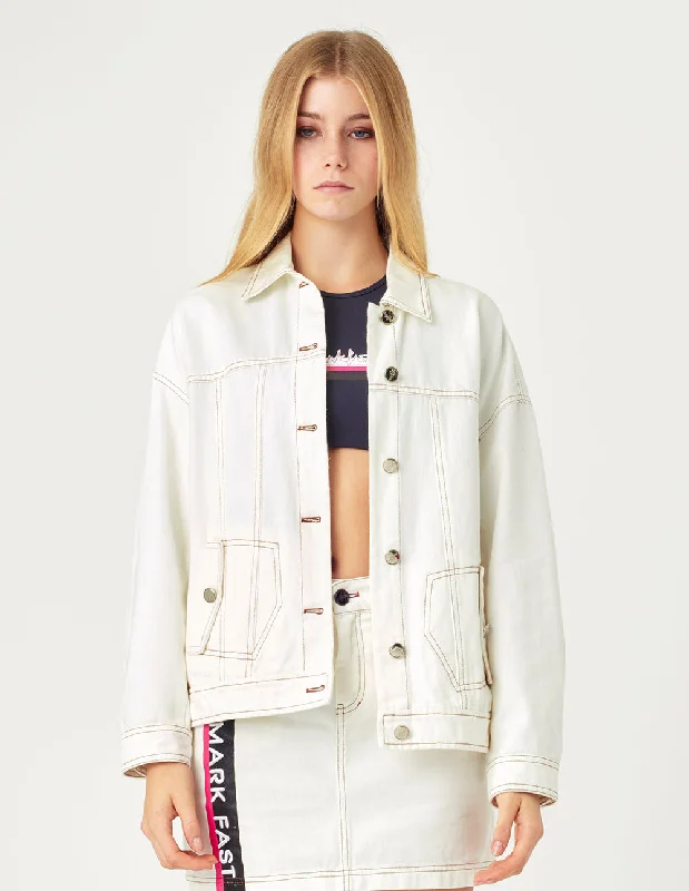 Oversize Hand-Painting Washed Denim Jacket Women's Premium Blazer