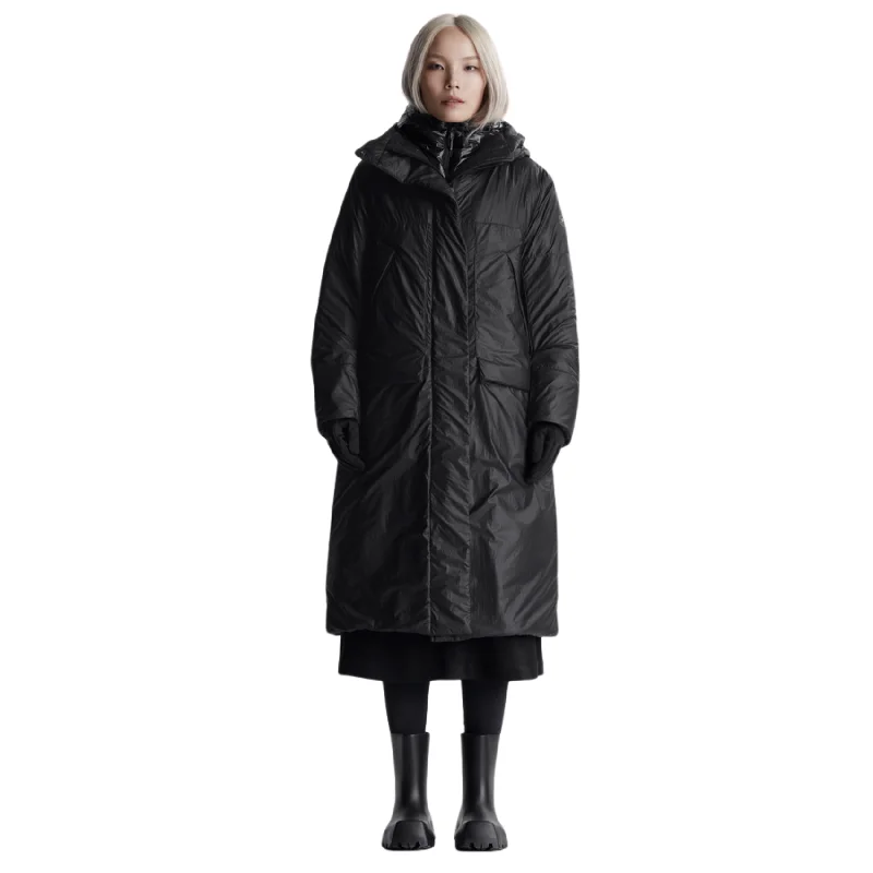 Mercury Technical Fabric Coat - Black Stylish Trench Overcoat