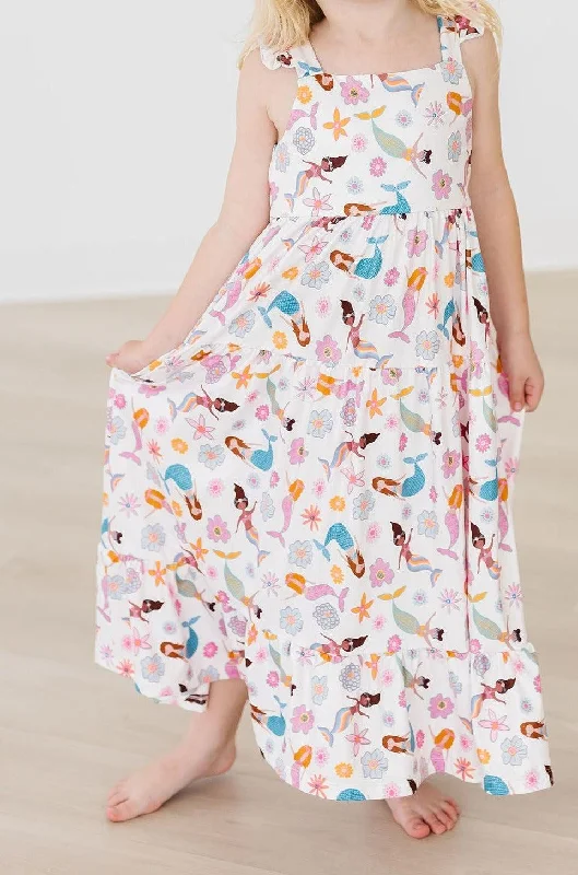 Mermaid Magic Ruffle Maxi Dress gym tank top