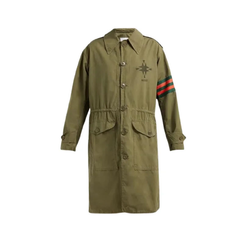 NOC70 Coat- Green Minimalist Wrap Coat