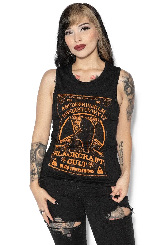 Ouija Cat - Women's Muscle Tank Classic Plaid Vest