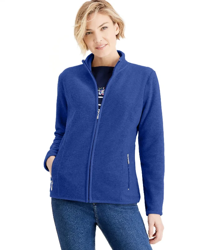 Petite Princess-Seam Zeroproof Zip-Front Jacket High-End Women's Suit