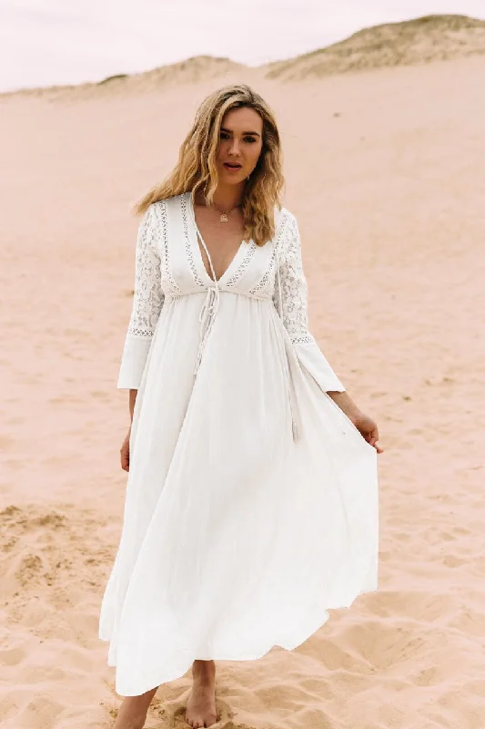 Plus Size Women Dresses Deep V-neck Bell Sleeve High Waist Floral Lace Cotton Vestidos Maxi Long Bikini Mock Dress crossback tank top