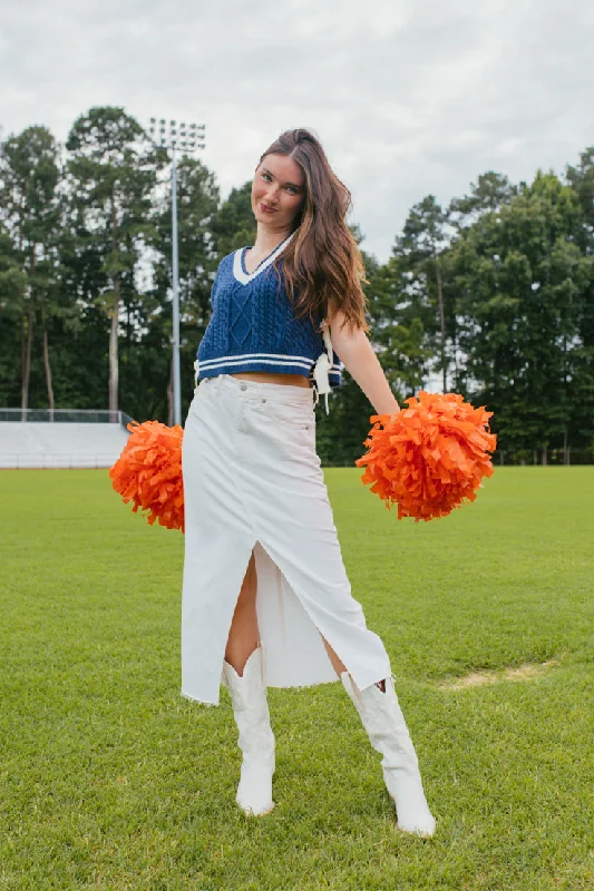 Preston Denim Skirt cotton tank top