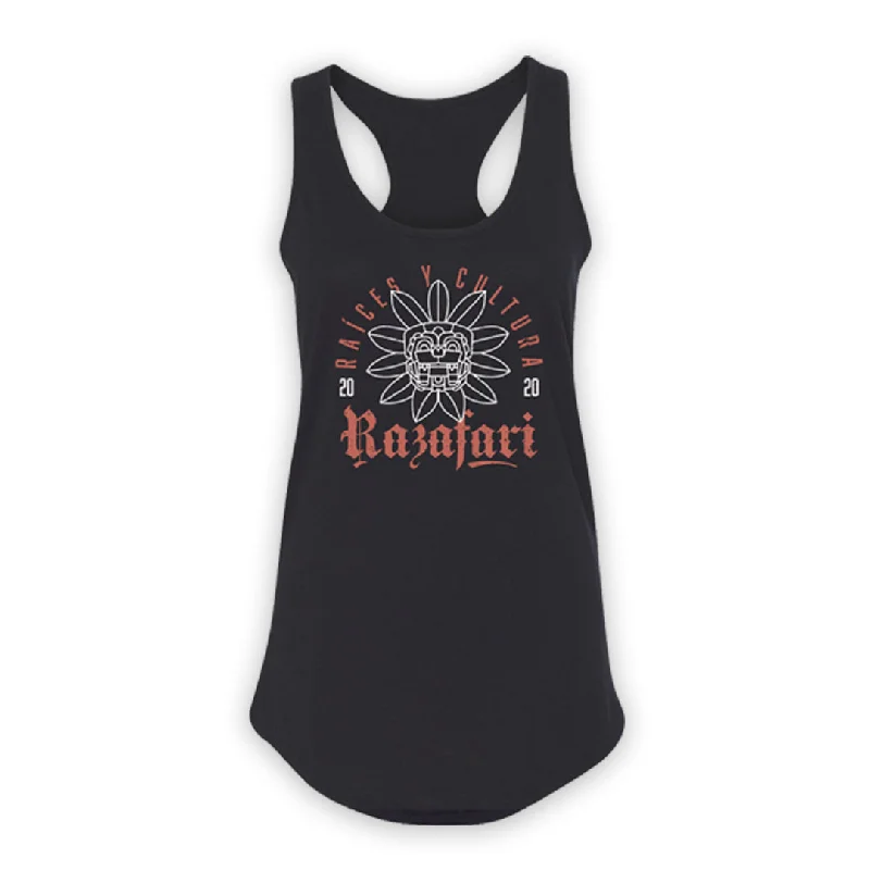 Quetzalcoatl Ladies Tank Top - Black fitness tank top