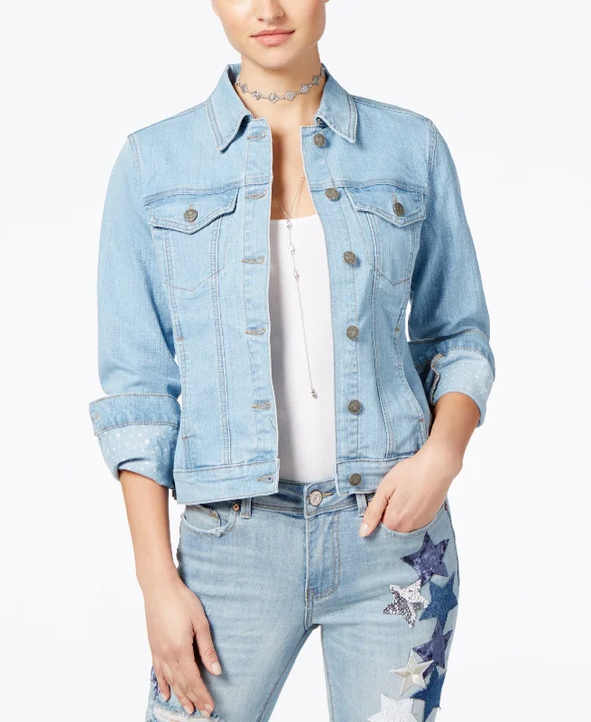 Rampage Juniors Star Embellished Denim Jacket Women's Boutique Suit