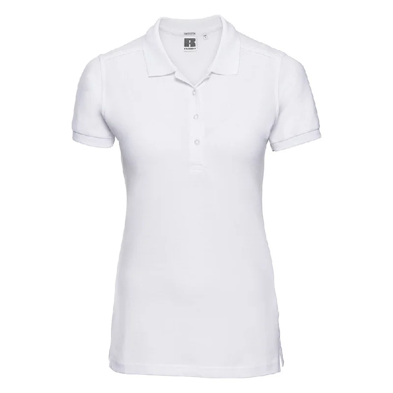 Russell R566F Stretch Polo Ladies Short Sleeve Blouse