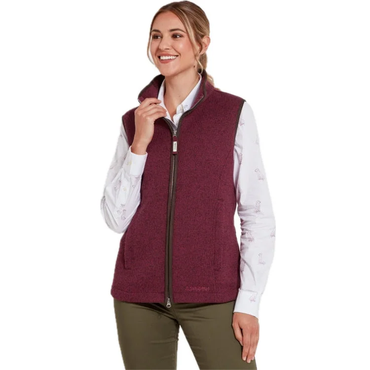Schoffel Ladies Ashton Gilet - Mulberry Sleeveless Overcoat Vest