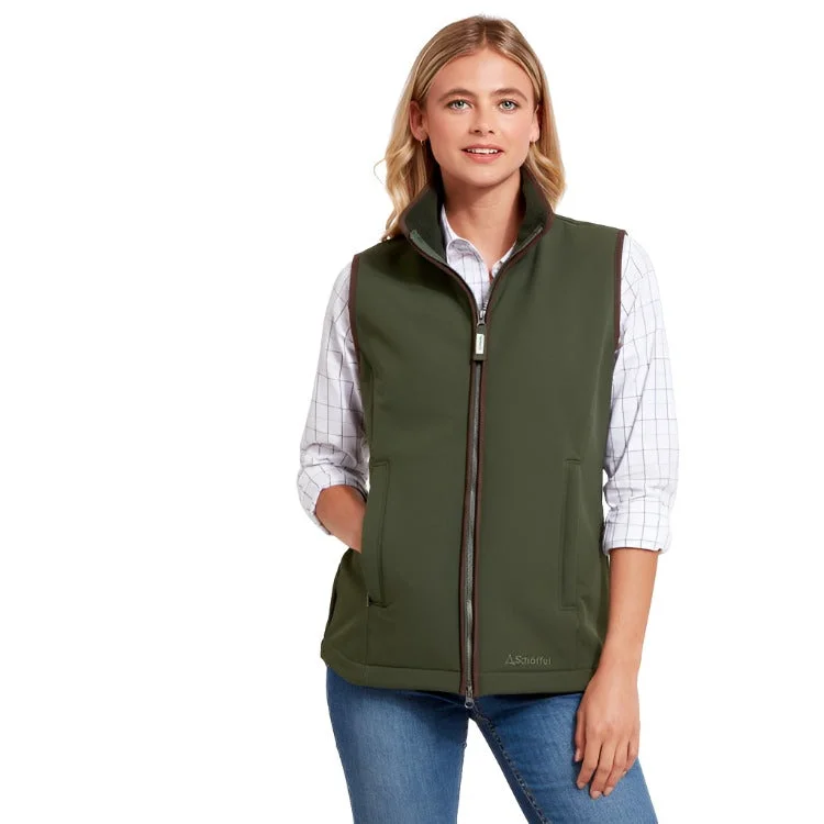 Schoffel Ladies Belton Gilet - Cedar Luxe Faux Fur Vest