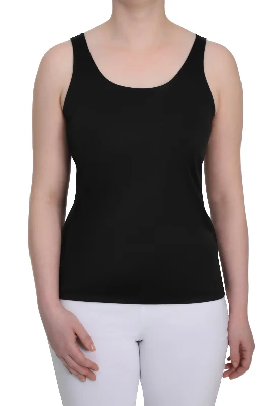 Scoop neck & V neck Cami | Black | 7633TT Buttoned Business Vest