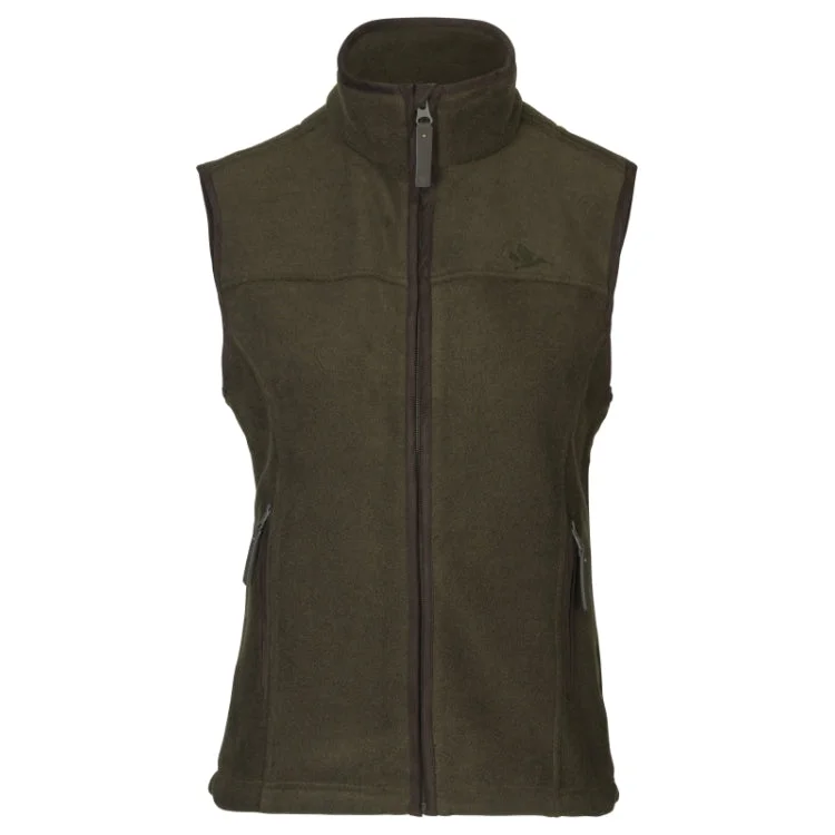 Seeland Ladies Woodcock Ivy Fleece Waistcoat - Pine Green Melange Sleeveless Winter Coat