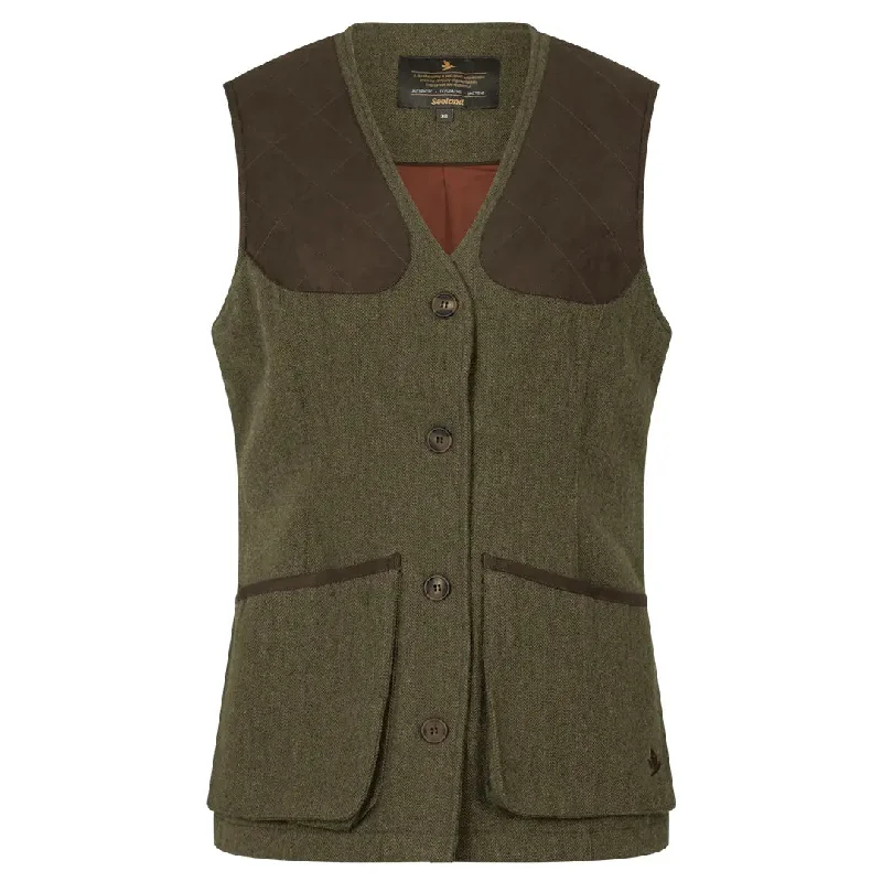 Seeland Women's Hillside Harriet Waistcoat - Moss Green High-Fashion Vest Coat