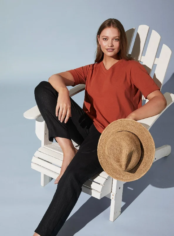 Sienna Tee Semi-Sheer Blouse