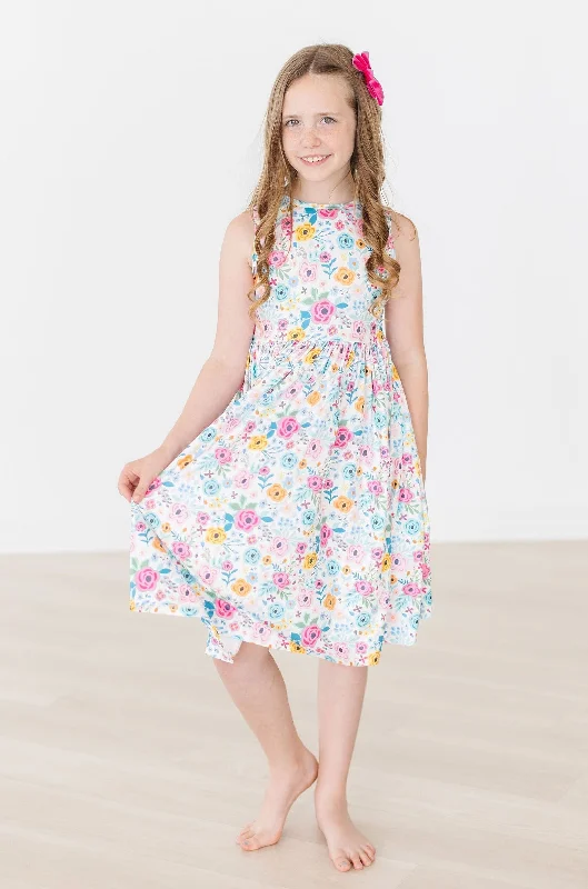 Sunshine Blooms Tank Twirl Dress off shoulder tank