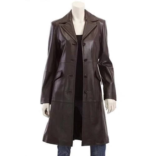 Super Merronish Women Leather Coats Extra-Warm Fleece Coat