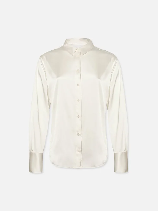 The Standard Shirt -- Off White Balloon Sleeve Blouse