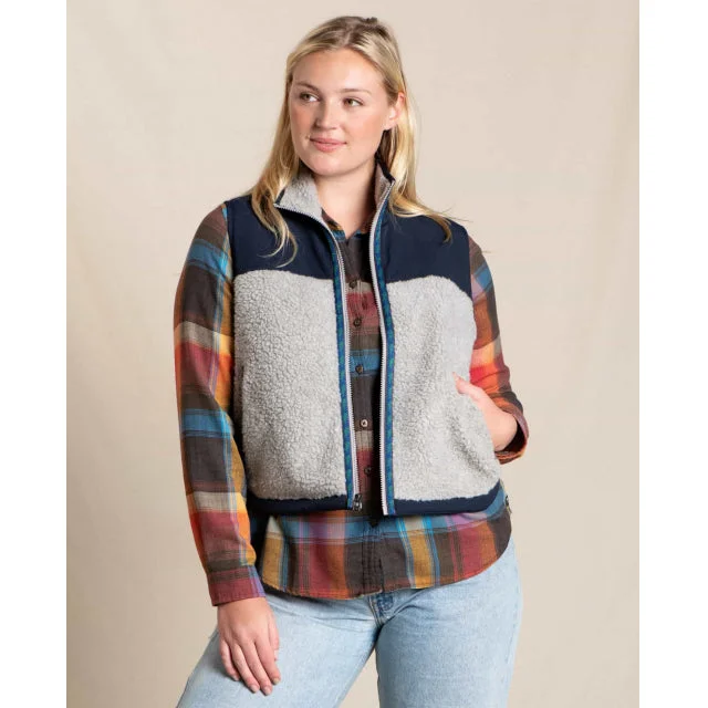 Women's Sespe Sherpa Vest Sporty Zip Vest