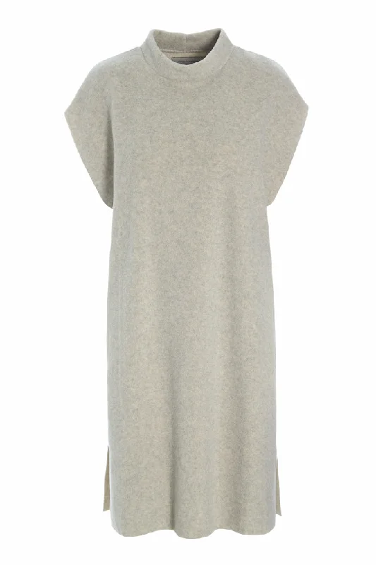 TUNIC SLEEVELESS - 3247 - SAND Trendy Belted Vest