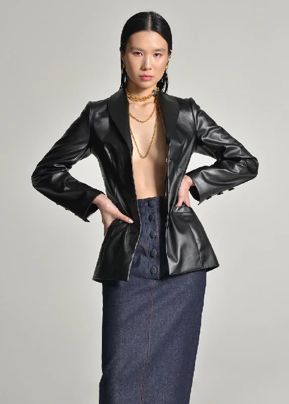 COWBOY VEGAN LEATHER BLAZER Women's Classic Blazer