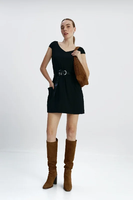 Vestido mujer negro Maggoo tie dye tank