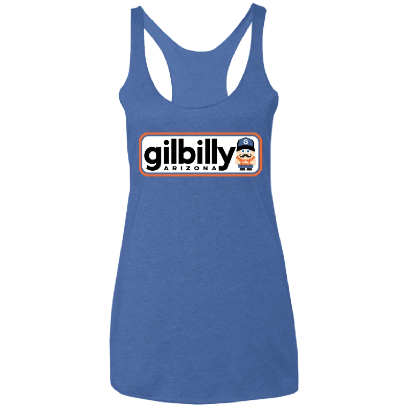Women's Racerback Tank | Gilbilly | Vintage Blue cropped tank top