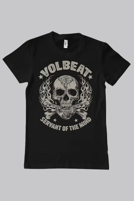Volbeat Skull & Crossbones T-Shirt Classic Striped Blouse