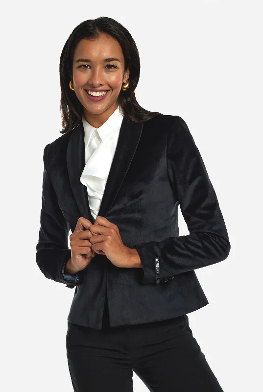 Womens Dinner Jacket - Black Women's Fashion Blazer