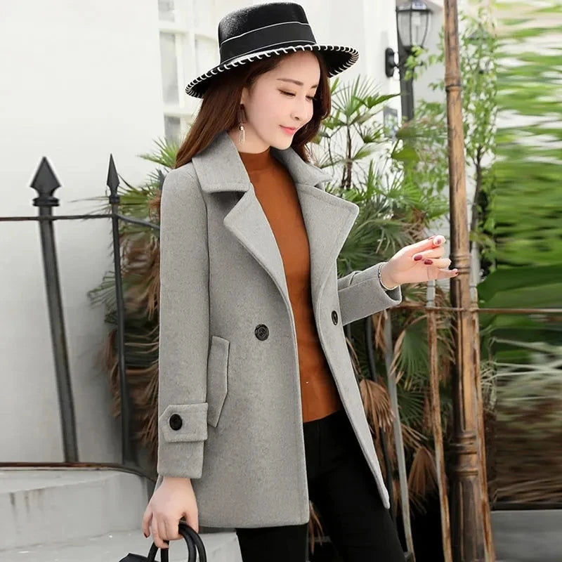 Woolen Coat Female Clothes 2024 Spring And Autumn Soft Hooded Wrap Coat