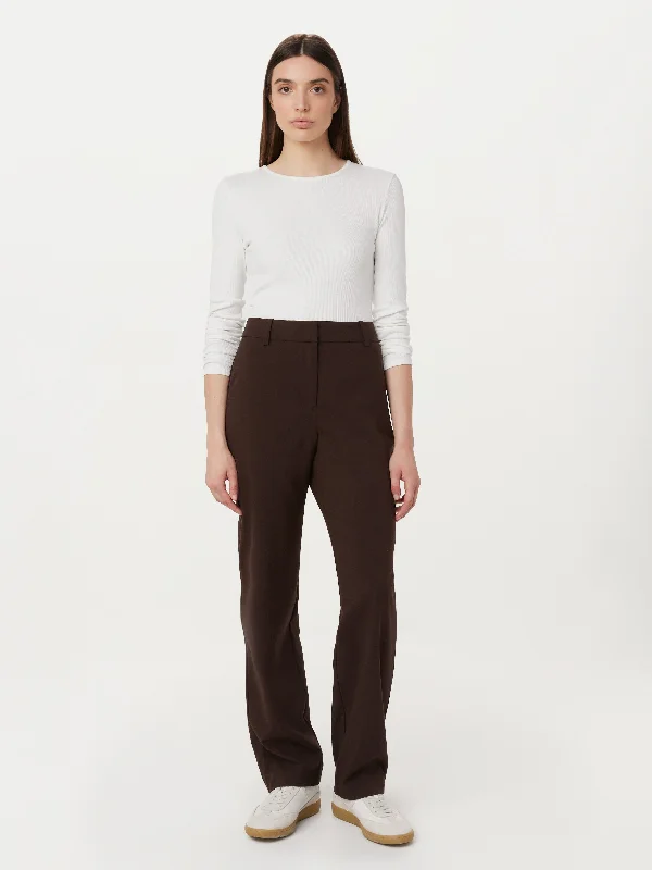 The Jane Straight Pant in Dark Chocolate Modern Sleek Overalls