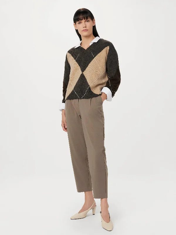 The Amelia Balloon Pant in Dark Taupe Outdoor Utility Overalls
