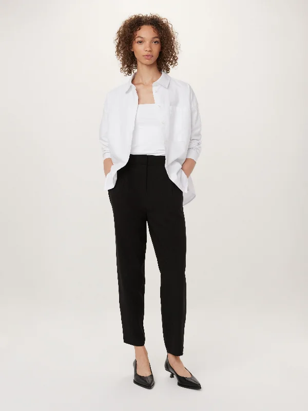 The Amelia Balloon Pant in Black Cozy Knit Overalls