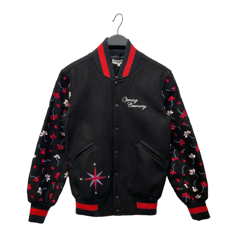 OPENING CEREMONY/Souvenir Jkt/XS/All Over Print/Wool/BLK/ Sporty Nylon Bomber