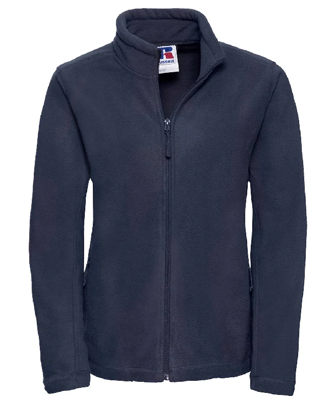 French Navy - Women's full-zip outdoor fleece Classic Bib Overalls
