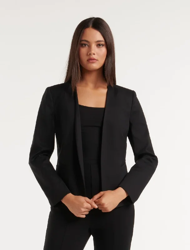 Alyssa Fitted Blazer Ruffled Shoulder Overalls
