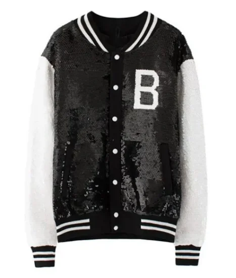 Bow Down Beyonce Varsity Sequin Jacket Mesh Paneled Bomber
