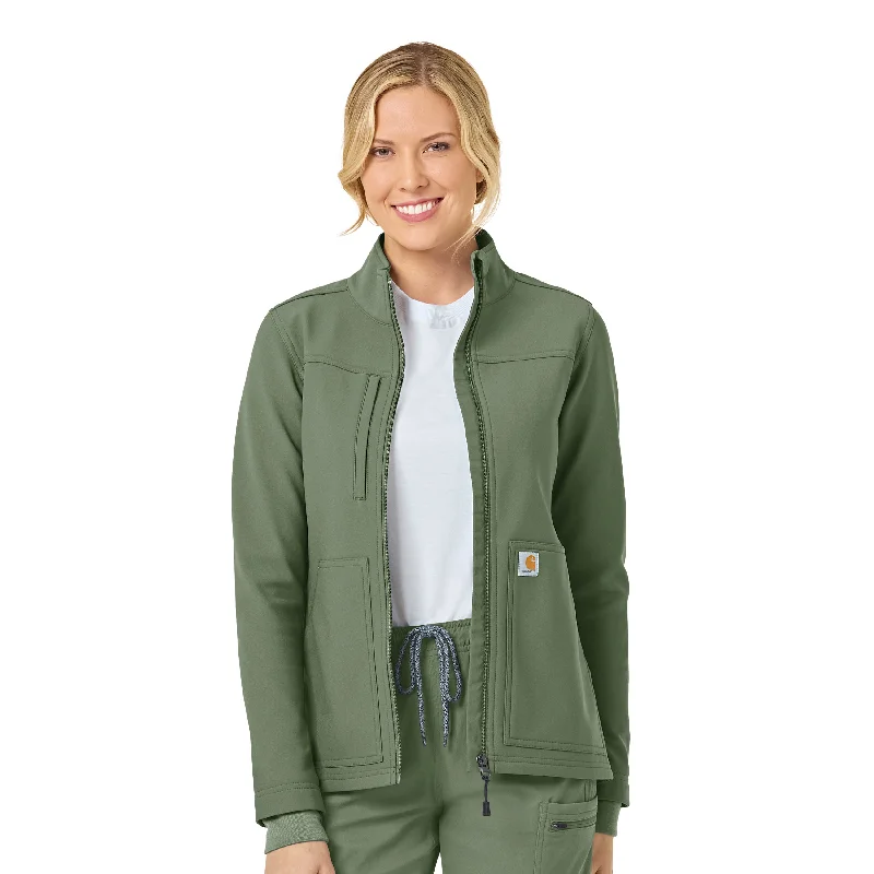 Carhartt Rugged Flex Women's Bonded Fleece Jacket - Olive Stretchy Skinny Overalls