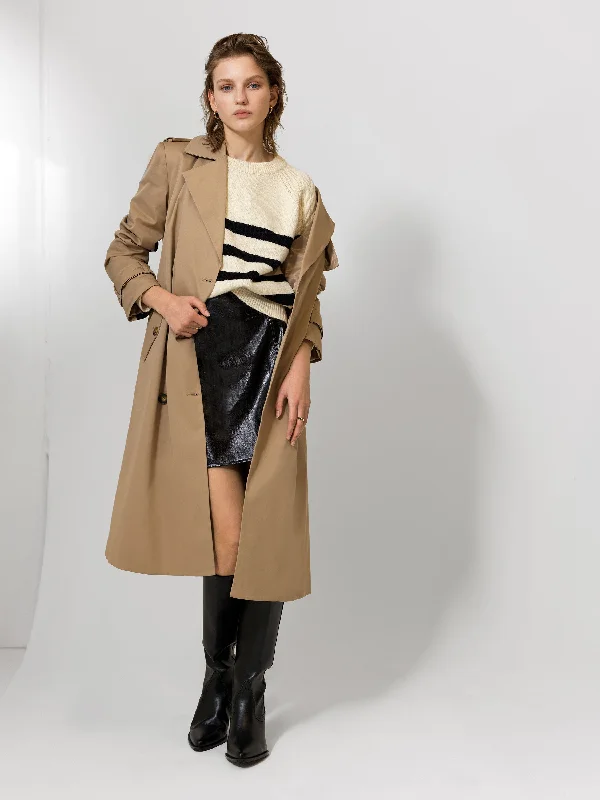Coco Twill Trench Coat Streetwear Cargo Overalls